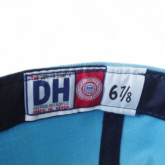 Zephyr GRAF-X DH Vintage 90s Carolina Tar Heels Carolina Blue Fitted Hat 6 7/8 - Picture 6 of 7